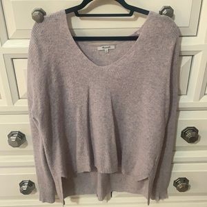 Madewell light pink V-neck sweater